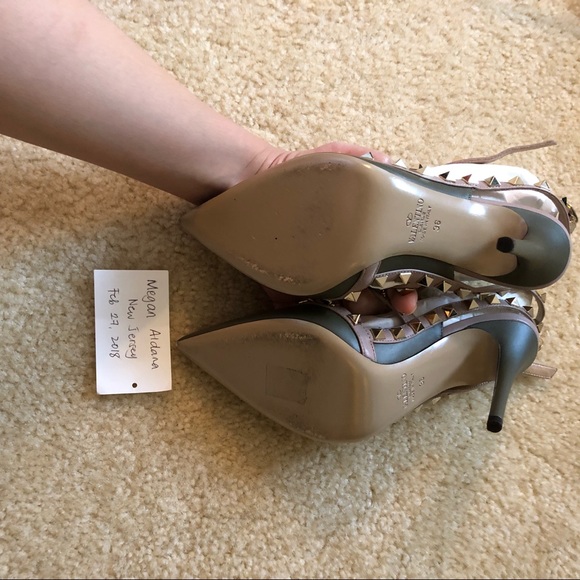 SOLD Valentino Rockstud heels, Green, size 36 - Picture 4 of 8